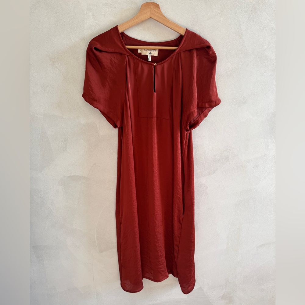 Cotélac - Elegant Burnt Orange Women's Dress - Size 4